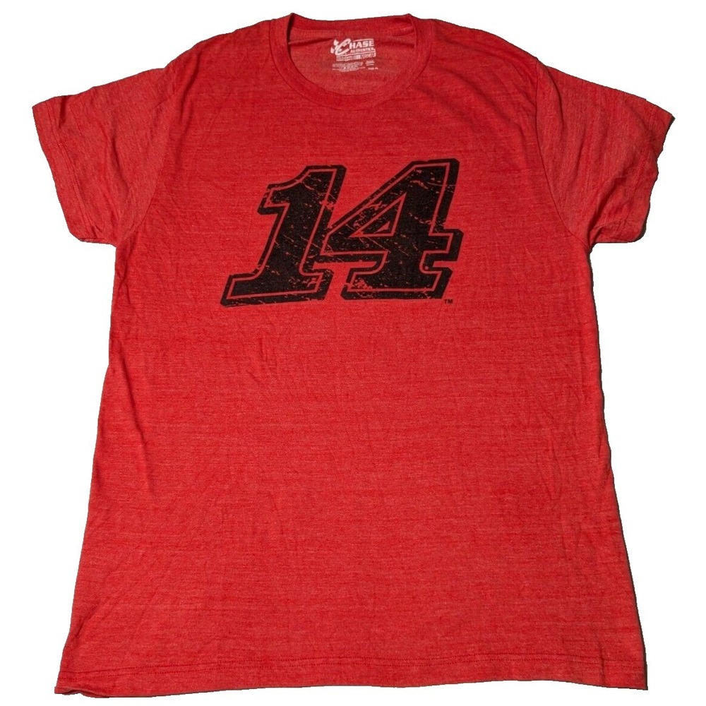 STUART HAAS RACING #14 CHASE AUTHENTICS NASCAR Men Size XL Red T-Shirt